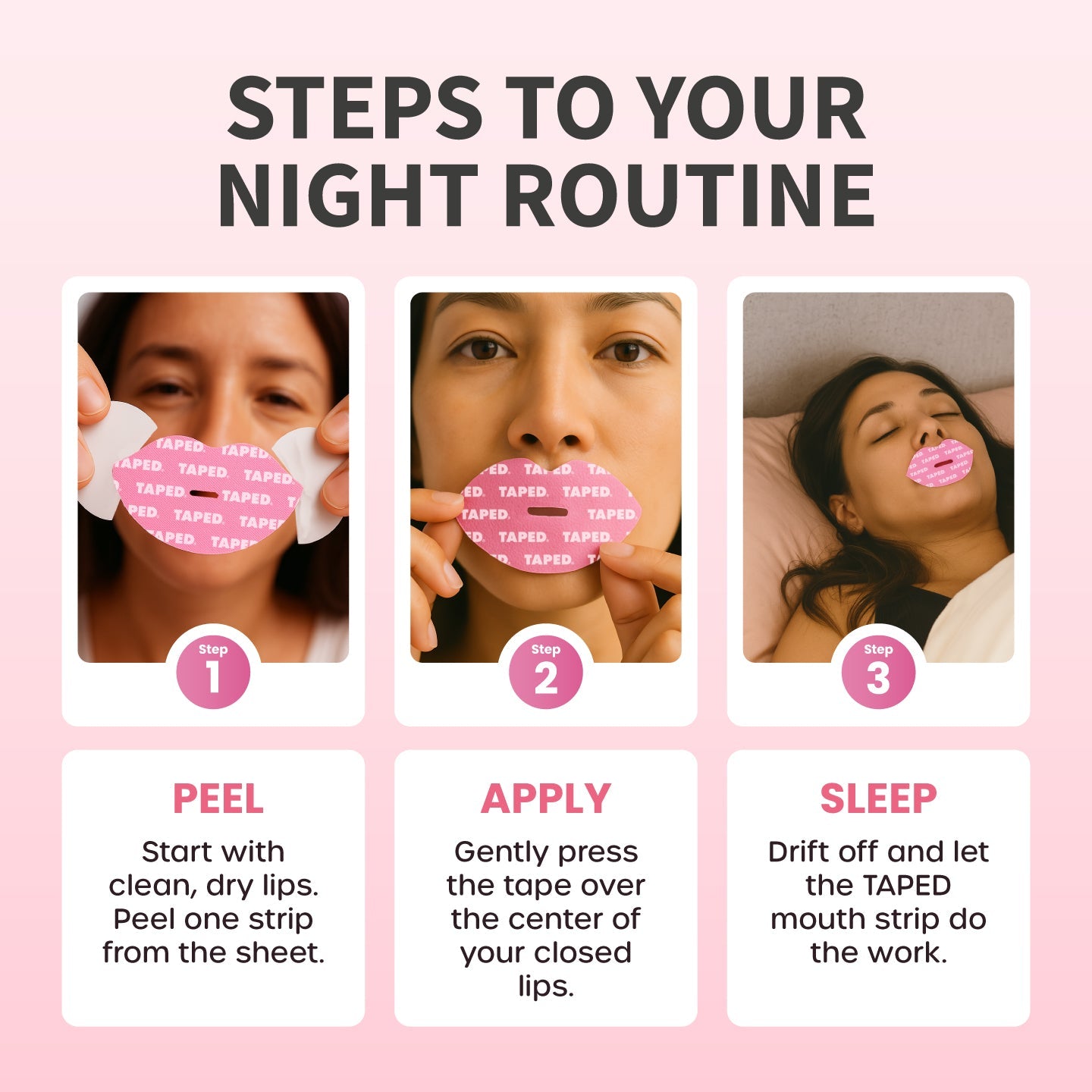 TAPED™ Infused Mouth Tape for Sleep, Skin & Energy